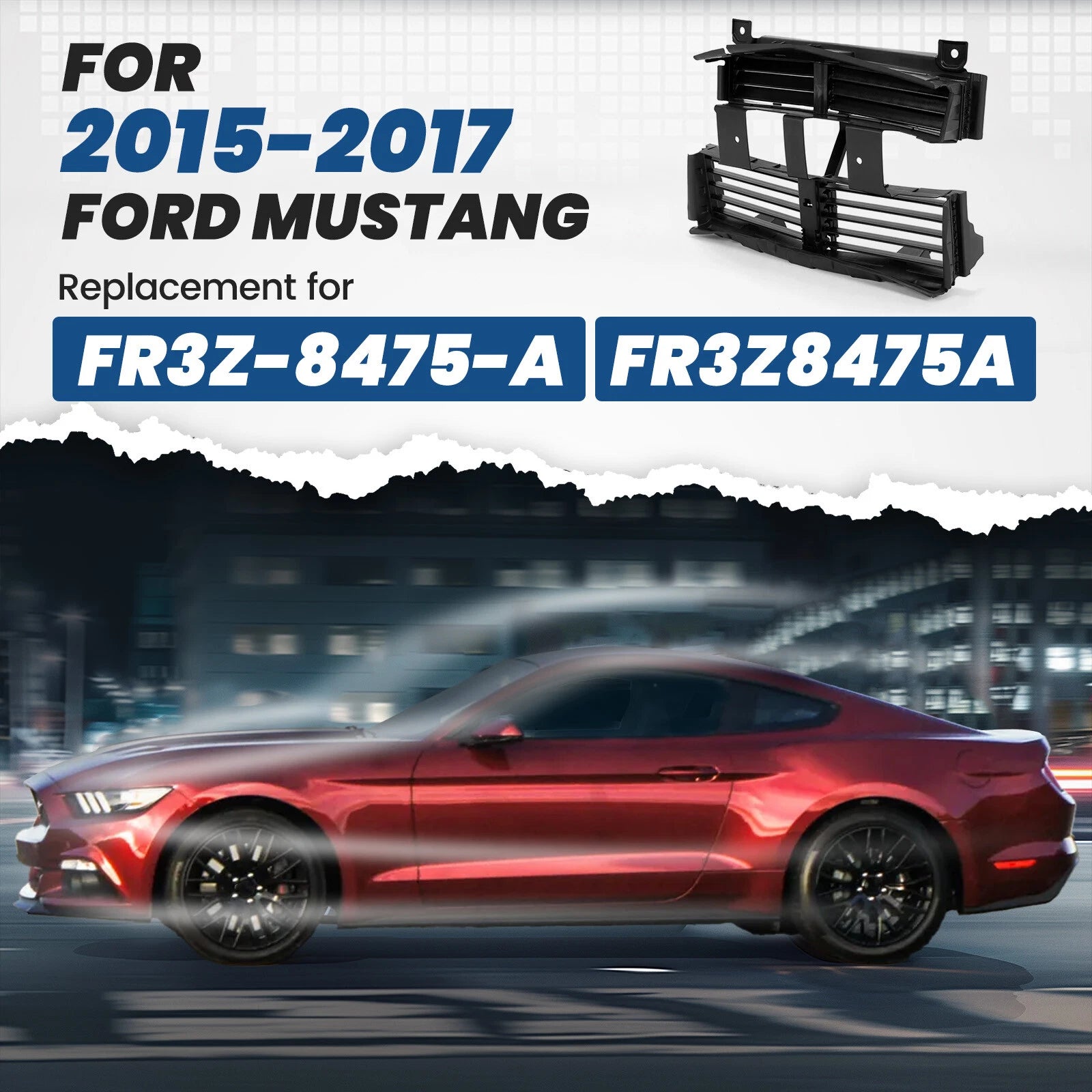 Front Grille Radiator Shutter for Ford Mustang (2015–2017) #FR3Z-8475-A
