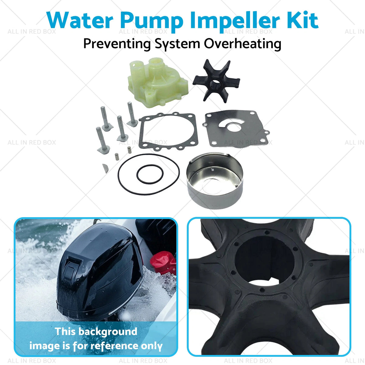 Water Pump Impeller Kit for Yamaha 150 175 200 250 HP (2-Stroke) 61A-W0078-01