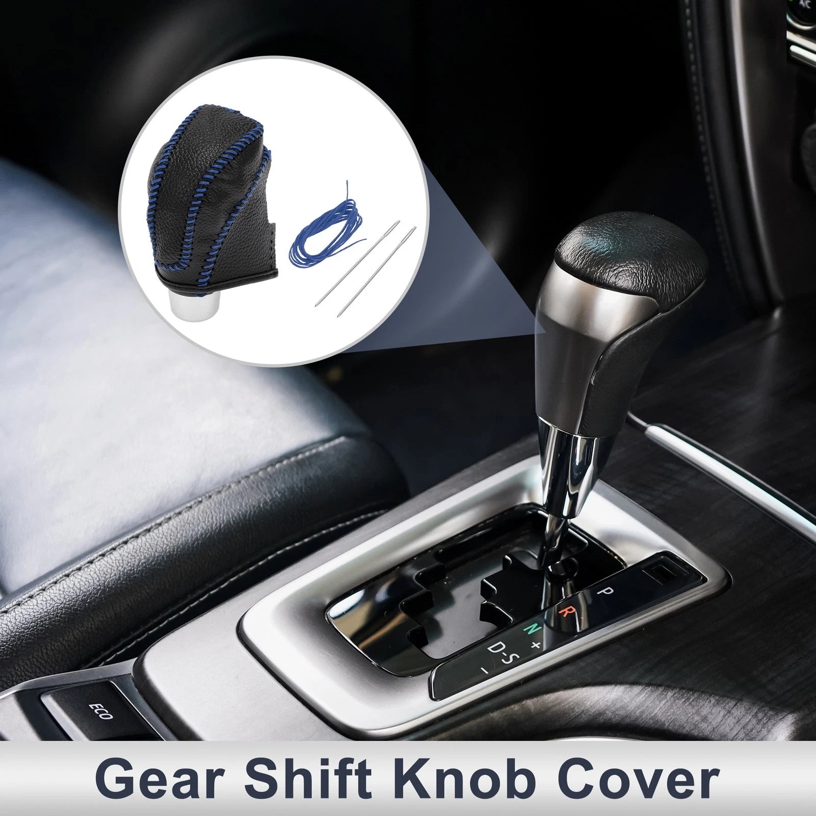 1 Pc Gear Shift Knob Cover for Subaru Impreza (2017–2023) Pebbled Black Blue