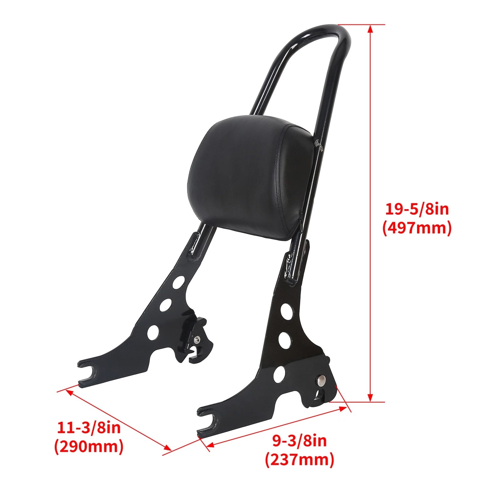 Detachable Sissy Bar Backrest Pad for Harley Sportster 1200 883 (2004–2022)