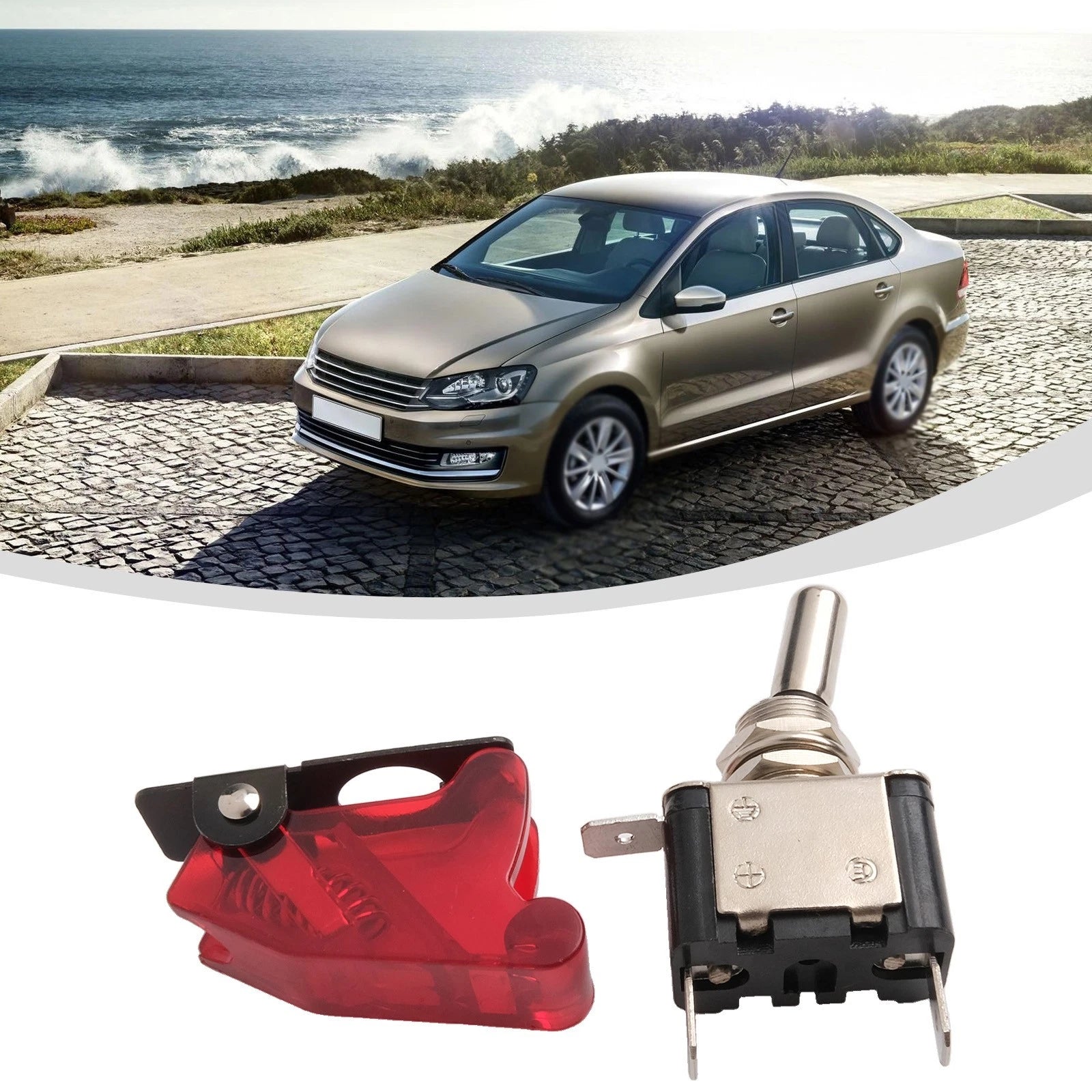 Illuminated SPST Toggle Switch for Automotive 12V 20A (Car/Boat)