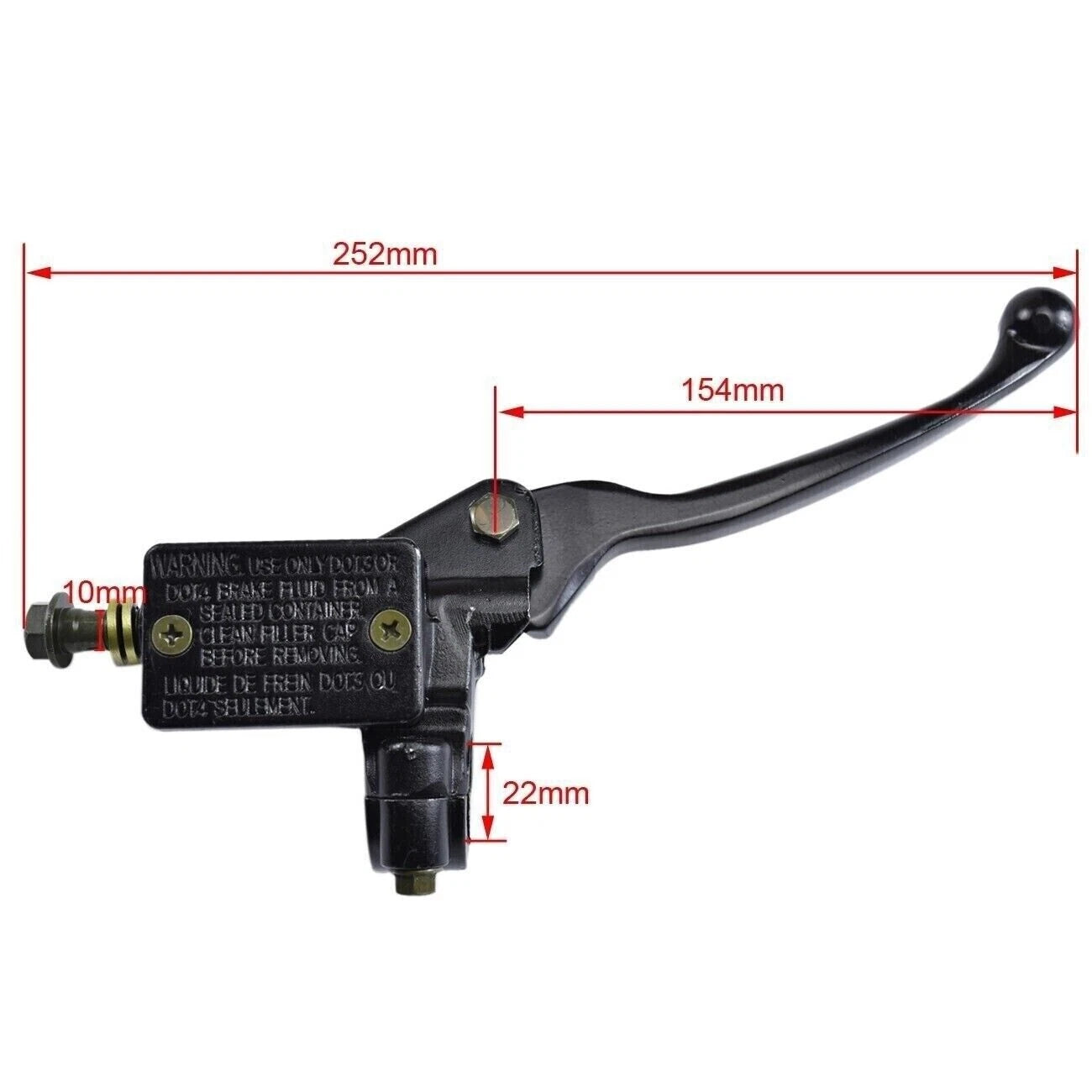 Front Brake Master Cylinder Lever for Honda Yamaha YZF Suzuki (10mm)