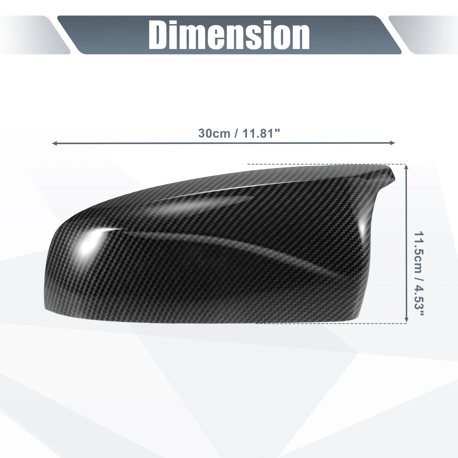 Rearview Mirror Cover Cap for BMW X5 X6 E70 E71 (2008–2013) Carbon Fiber