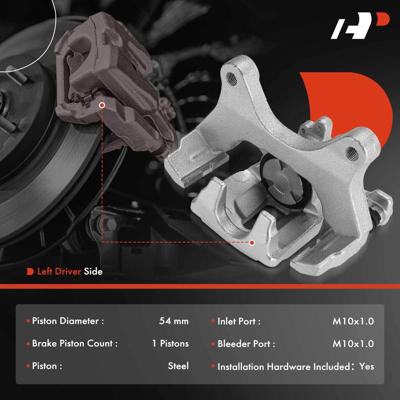 Rear Driver Side Brake Caliper with Bracket for Ford F-150 (2019-2020)