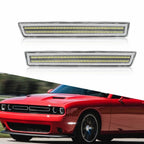 2 Front White LED Side Marker Lights for Dodge Challenger (2015–2022)