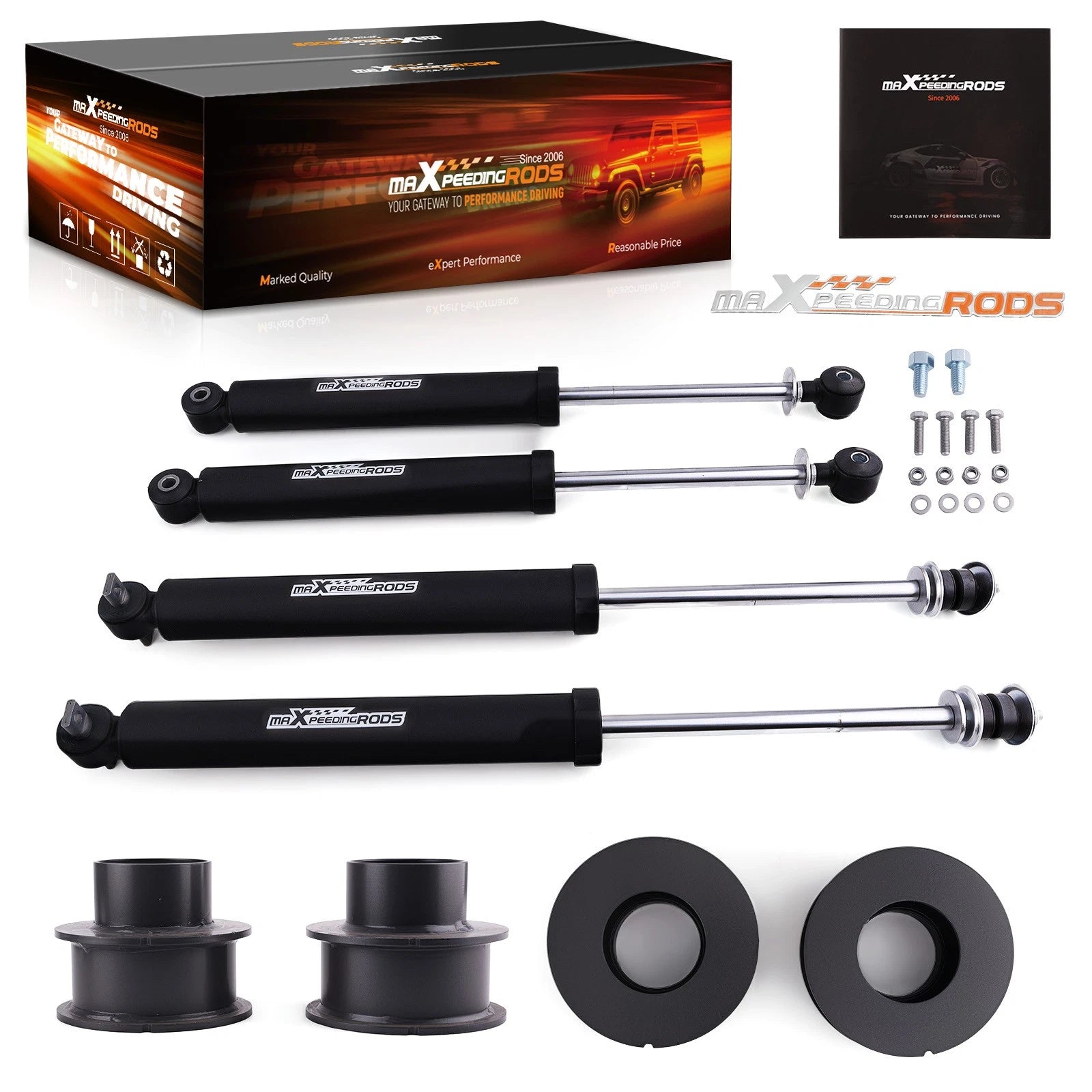 2in Suspension Lift Kit with Shocks for Jeep Grand Cherokee WJ (1999–2004)