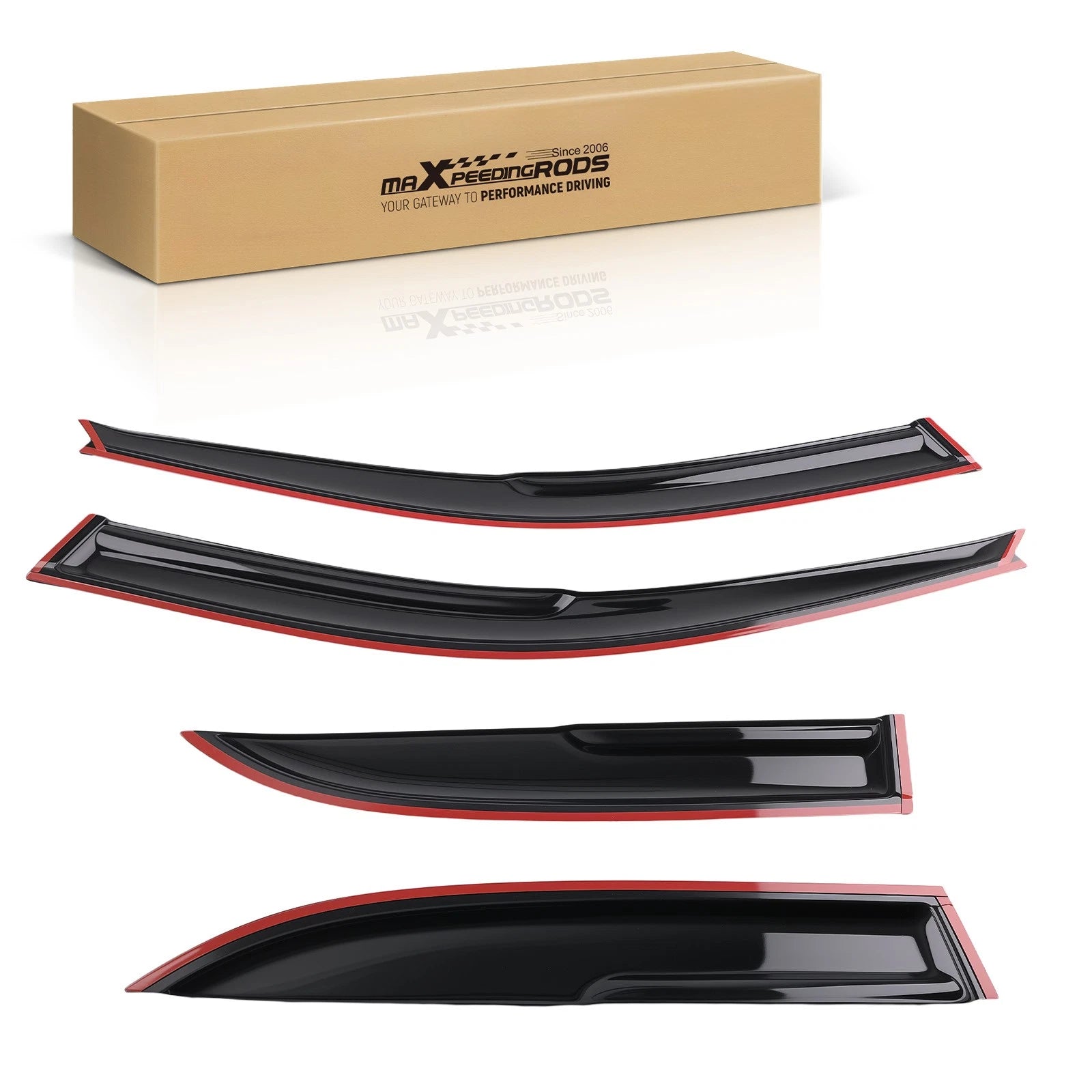 Set of 4 Window Visor Rain Guard Vent for Toyota Camry (1997–2001) Black