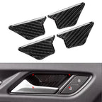 Inner Door Handle Bowl Cover Trim for Audi A3 8V S3 RS3 (2013–2020) Carbon Fiber Black