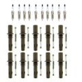 Set of 10 Double Iridium Spark Plugs & NGK Coil Boots for F-250 Super Duty