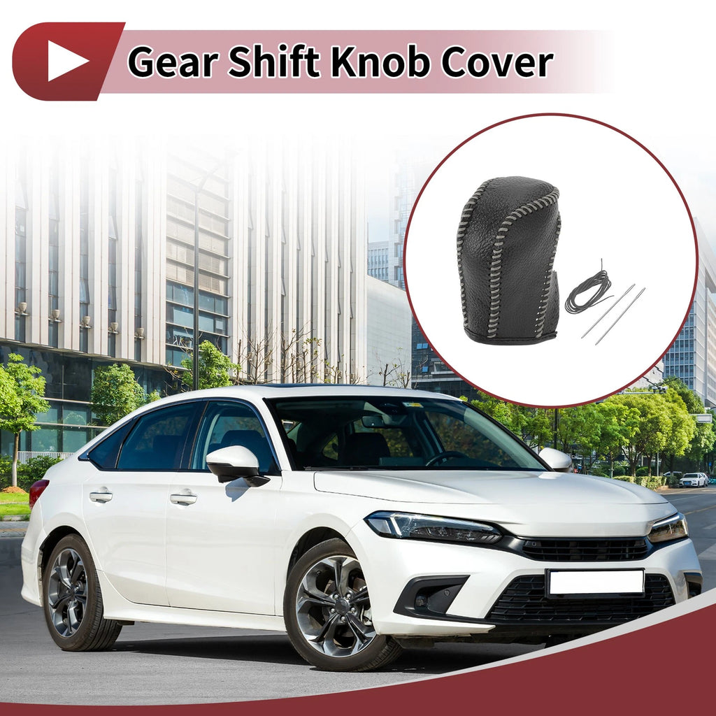 1 Pc Gear Shift Knob Cover for Honda Inspire (2023) Gray Faux Leather