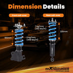 Coilover Struts Kit for Nissan S13 240SX Silvia (1989-1994)