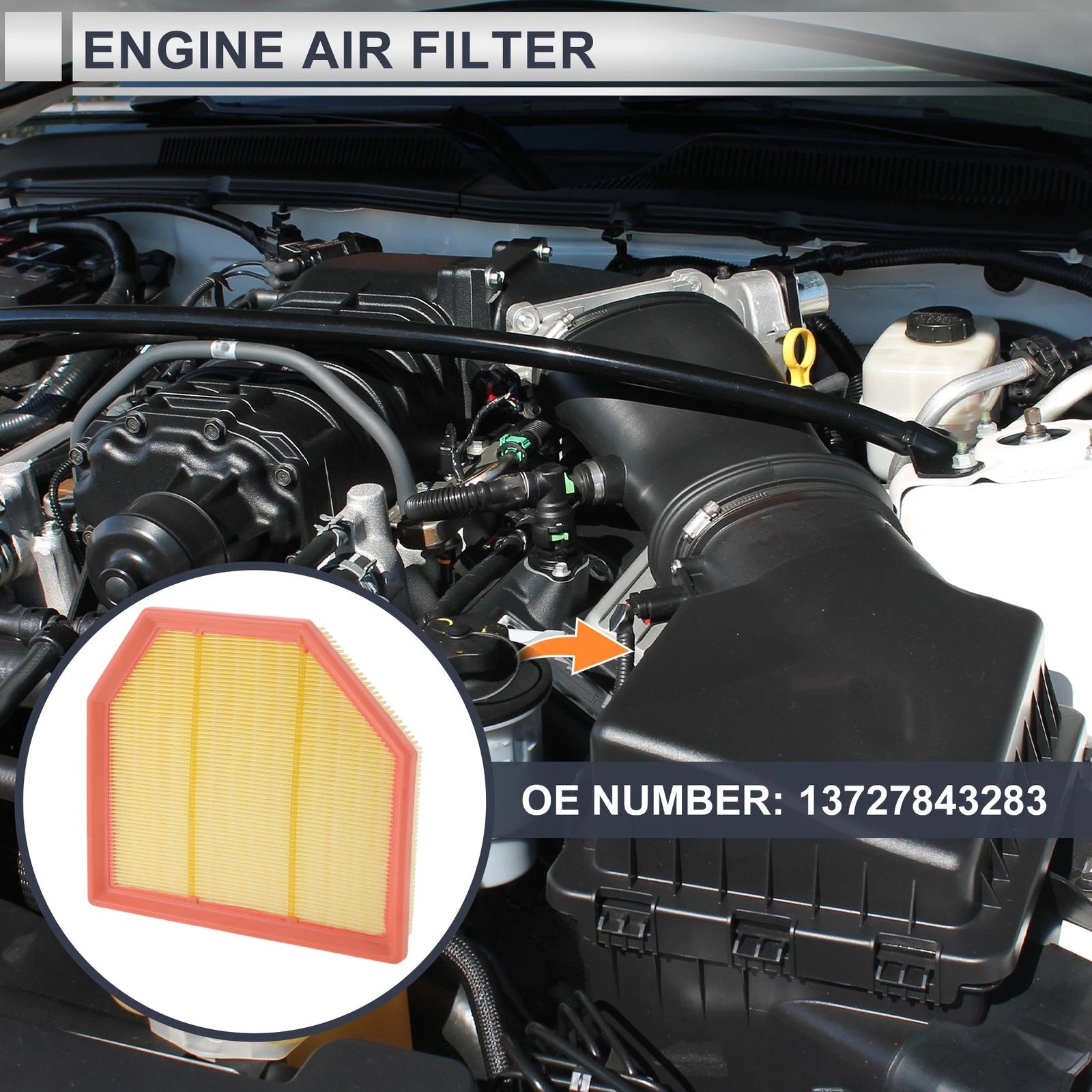 Car Engine Air Filter No. 13727843283 for BMW M2 3.0L (2019–2021)