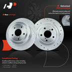 Rear Drilled Brake Rotor & Pad Set for Subaru Impreza Legacy