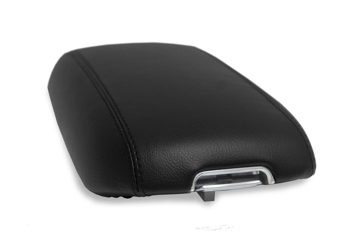 Center Console Lid Armrest Cover for Kia Sorento (2014–2020) Black PVC Leather