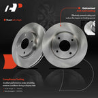 Set of 2 Front Disc Brake Rotors & Ceramic Pads for Nissan Sentra (2007–2012)