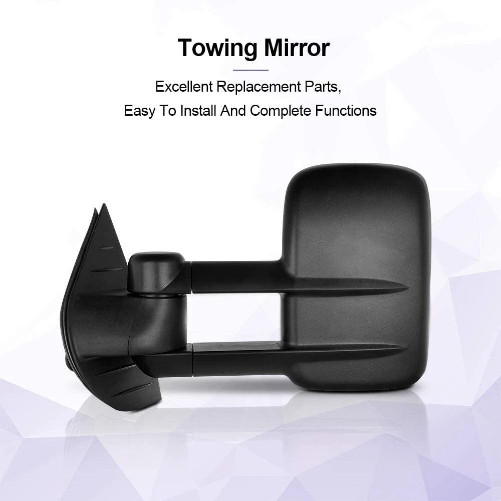 Set of 2 Manual Towing Mirrors for Chevy GMC Silverado Sierra (2008–2013)