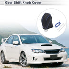 Gear Shift Knob Cover for Subaru Impreza (2017–2023) Black Blue Faux Leather