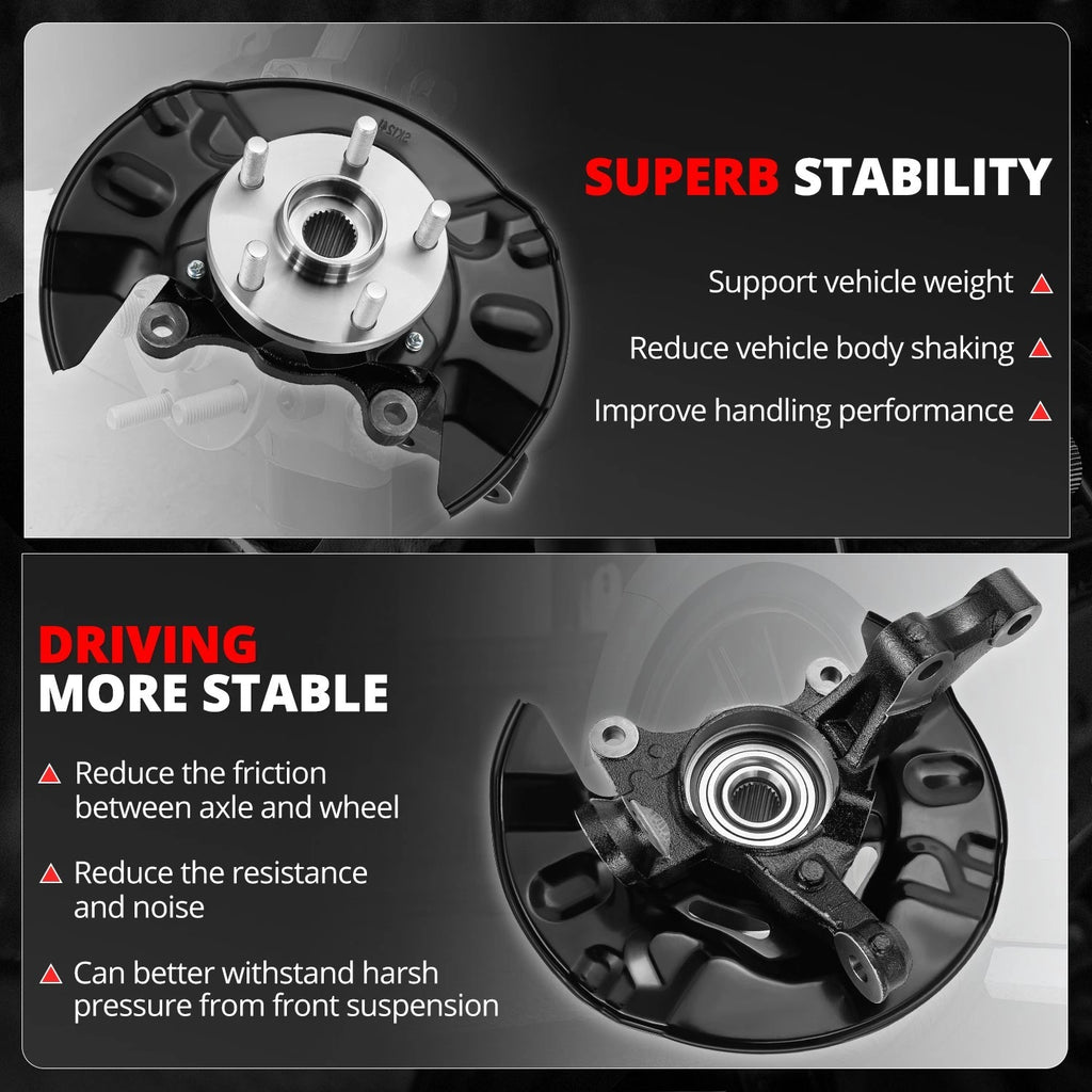 Front Right Loaded Wheel Bearing Knuckle Assembly for Toyota Corolla (2003–2008)