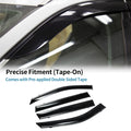 Set of 4 Window Deflectors for Toyota RAV4 (2019) - Black Vent Visors