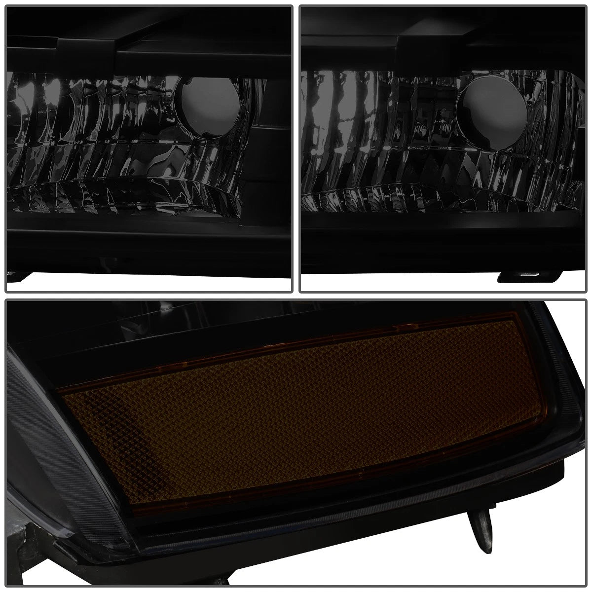 2X Tinted Amber Signal Headlights for Chevy Tahoe Suburban (2007–2014)