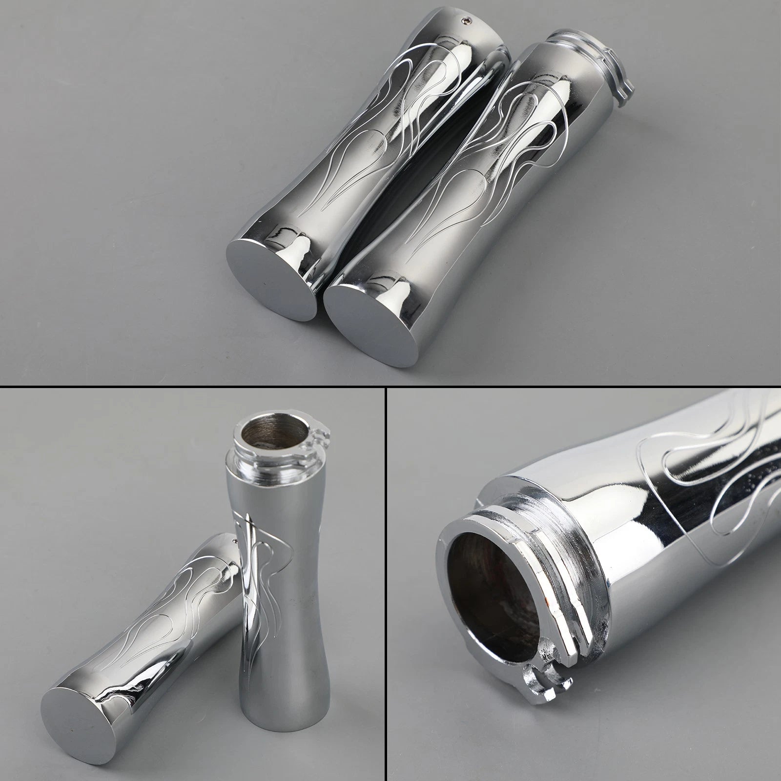 Chrome 1" Handlebar Grip for Honda Shadow VLX 600 750 Spirit VTX 1300 1800