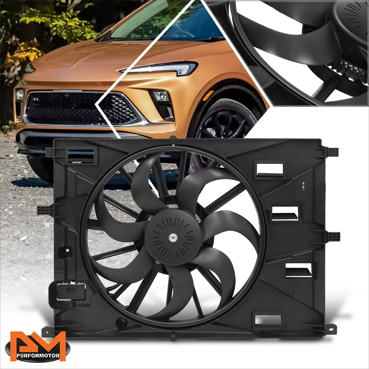 Front Radiator Fan Assembly for Buick Encore GX, Chevy Trailblazer (2020–2025)