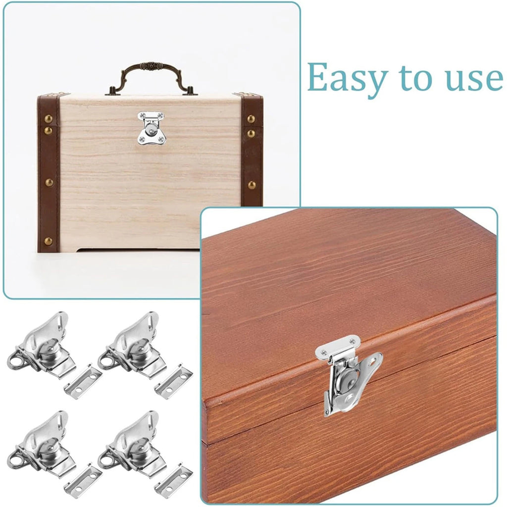 Set of 4 Stainless Steel Spring Loaded Latches for Cabinets and Toolboxes