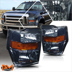 Smoked Housing Headlight Amber Corner Lamps for Ford F250/F350 Super Duty (2008–2010)