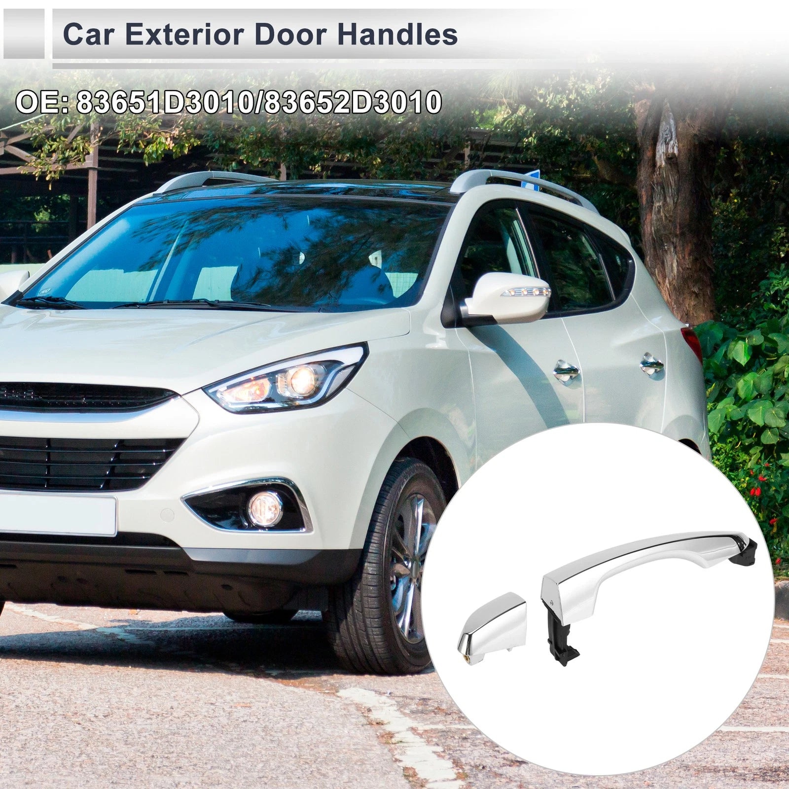 Rear Left Door Handle for Hyundai Tucson (2016–2020) No. 83651D3010