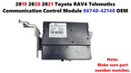 Telematics Communication Control Module 8674042140 for Toyota RAV4 (2019–2021)