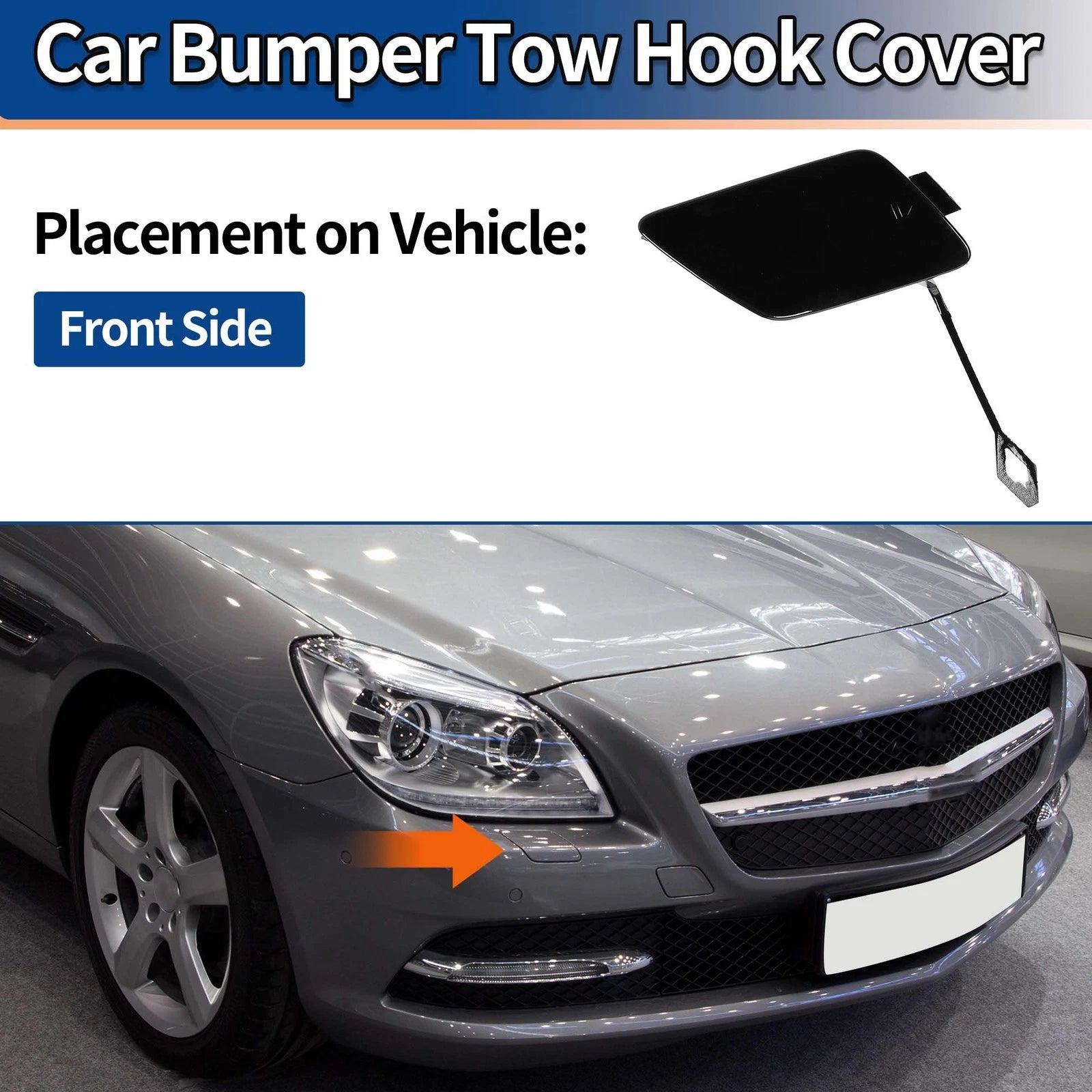 Tow Hook Cover for Mercedes-Benz SLK W172 (No.A1728850023) Black