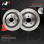 Rear Disc Brake Rotors & Ceramic Pads for Ford Mustang (2015–2021)