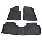 Set of 2 Black Waterproof Floor Mats Liner for Hyundai Santa Fe (2019–2020)