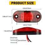10x Amber Red LED Side Clearance Marker Lights for Trucks Trailers RVs