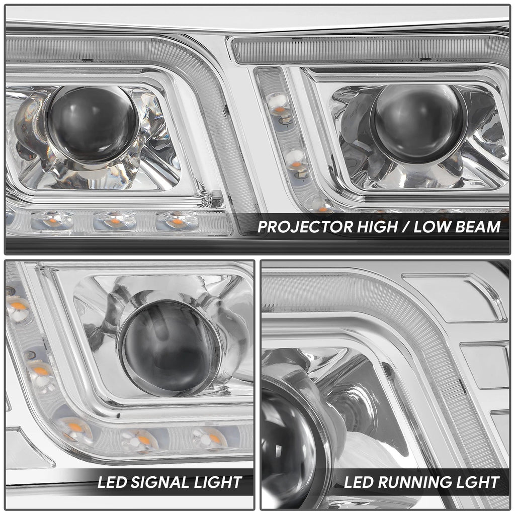 LED DRL + Signal Projector Headlights for Western Star 4800, Kenworth W900 (1981–2019)
