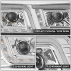 LED DRL + Signal Projector Headlights for Western Star 4800, Kenworth W900 (1981–2019)