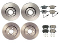 Akebono Front & Rear Brake Kit Euro Pad & 288mm Disc Rotors for Audi A4 Quattro (2005)