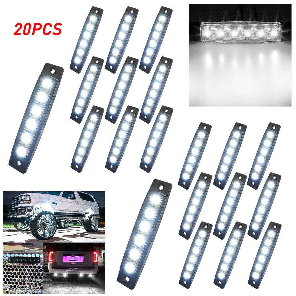 2X White LED Rock Lights for Jeep Offroad Truck UTV ATV