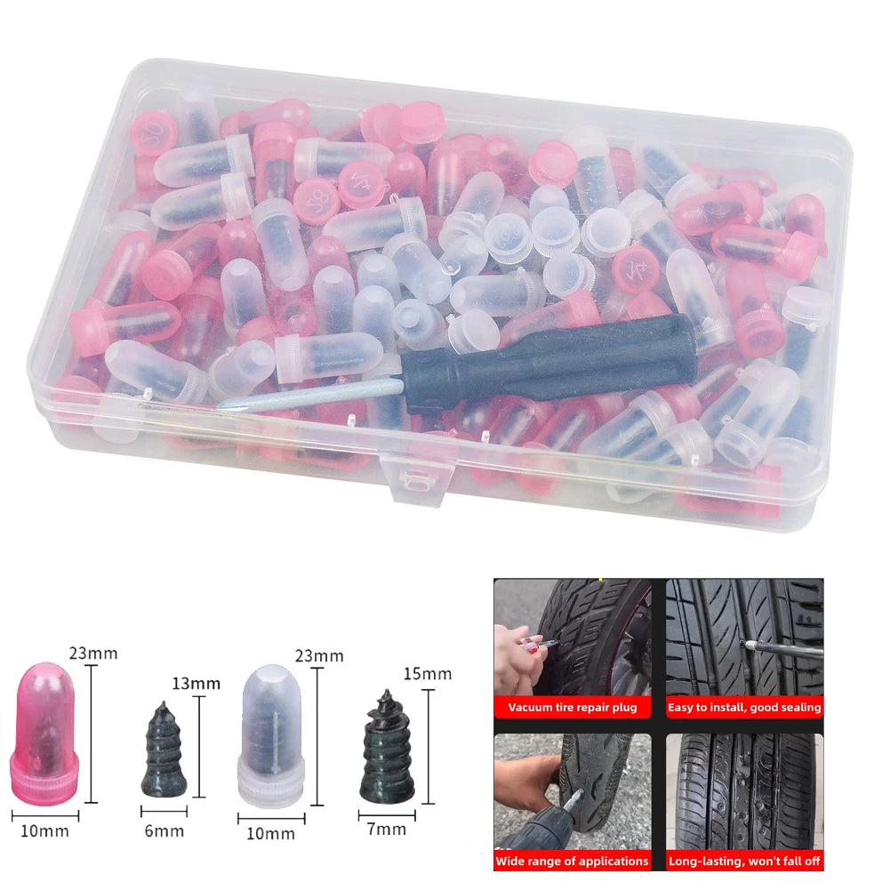 100PCS Tire Repair Nails Kit for Car Motorcycle Truck ATV (Universal)