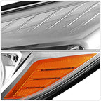 Pair Chrome Housing Amber Corner Headlights for Ford Focus (2012–2014)