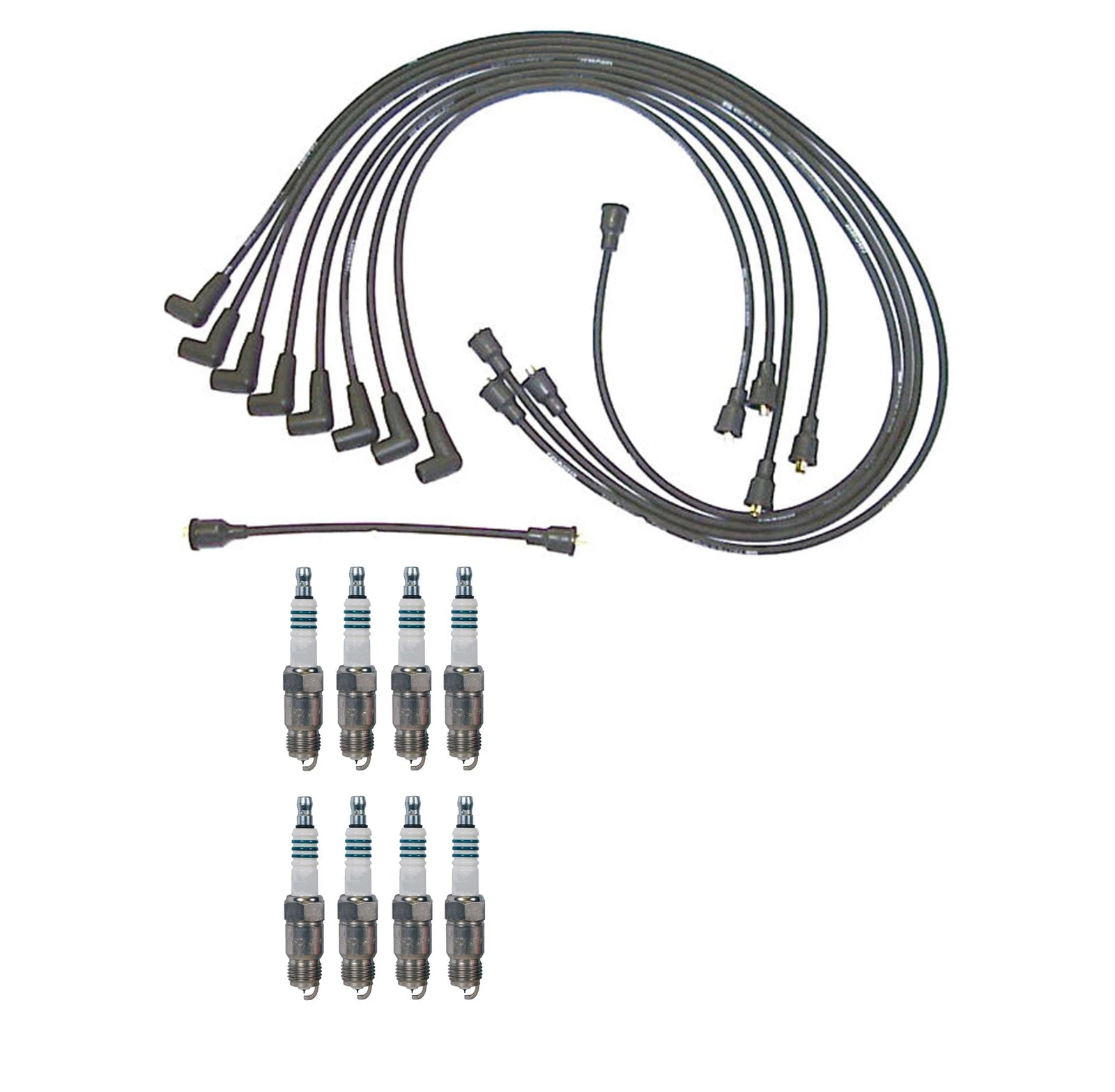 Denso 7mm Wire Set & 8 Iridium Power Spark Plugs Kit for Chevrolet GMC V8