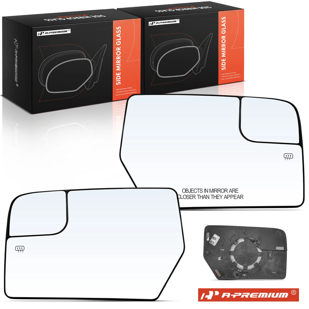 Power Mirror Glass Pair with Spotter & Heated for Ford Expedition 