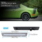 2X Clear Lens Red LED Rear Side Marker Lights for Dodge Challenger (2015–2023)