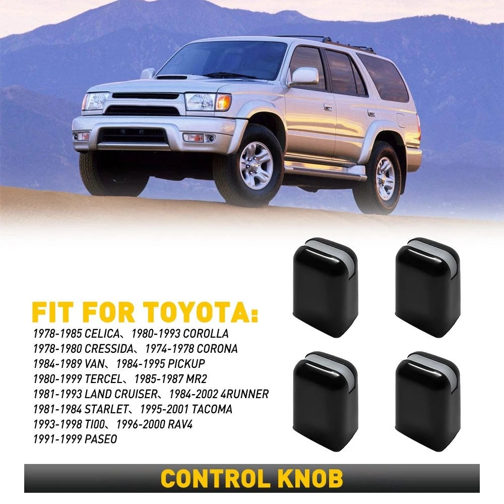 Set of 4 AC Heater Control Knobs for Toyota 4Runner, Tacoma (1984–2002)
