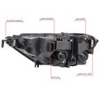 Right Headlight for Volkswagen Jetta (2019–2023) - Black Housing, Amber Corner
