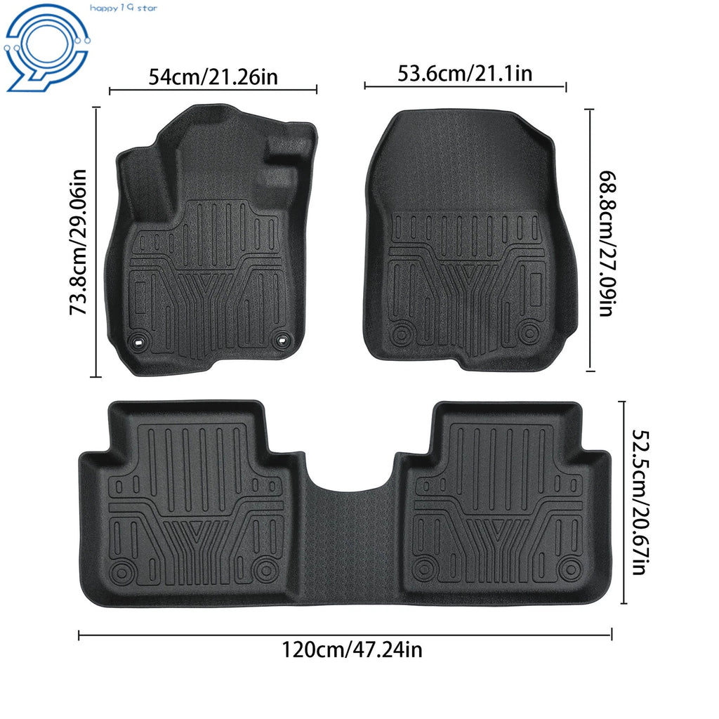 TPE Floor Mats for Honda CR-V (2017–2022) All Weather Anti-Slip