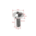 6 x Titanium Alloy M6x25mm Torx Head Bolts for Bike Motor