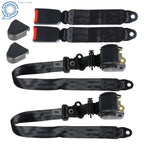 Set of 2 Universal 3 Point Retractable Seat Belts for Jeep Wrangler (1982–1995)