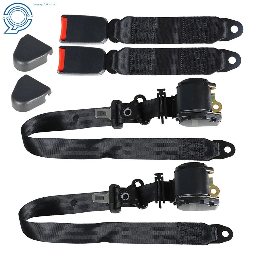 Set of 2 Universal 3 Point Retractable Seat Belts for Jeep Wrangler (1982–1995)