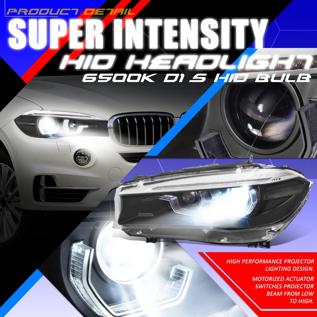 LED Start-Up Sequential HID Projector Headlight Lamps for BMW X5 X6 (2014–2018)